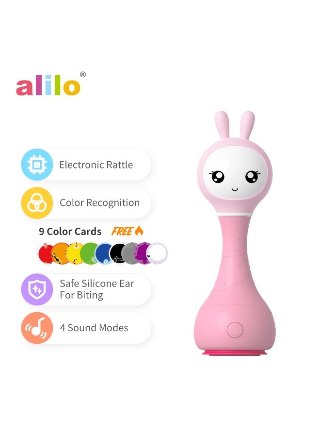 alilo Smarty Bunny Musical Light-Up Baby Rattle - Pink - Image 1