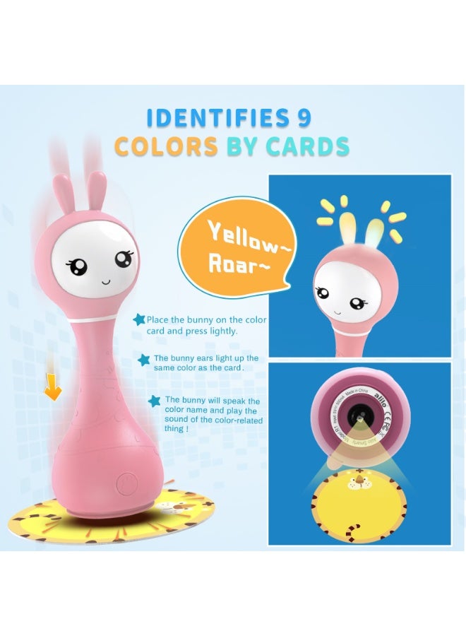 alilo Smarty Bunny Musical Light-Up Baby Rattle - Pink - Image 3