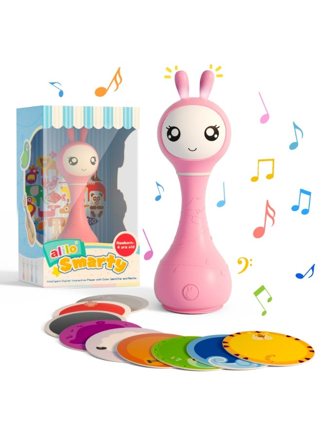 alilo Smarty Bunny Musical Light-Up Baby Rattle - Pink - Image 4