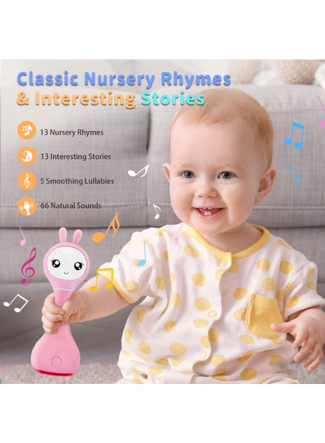 alilo Smarty Bunny Musical Light-Up Baby Rattle - Pink - Image 5