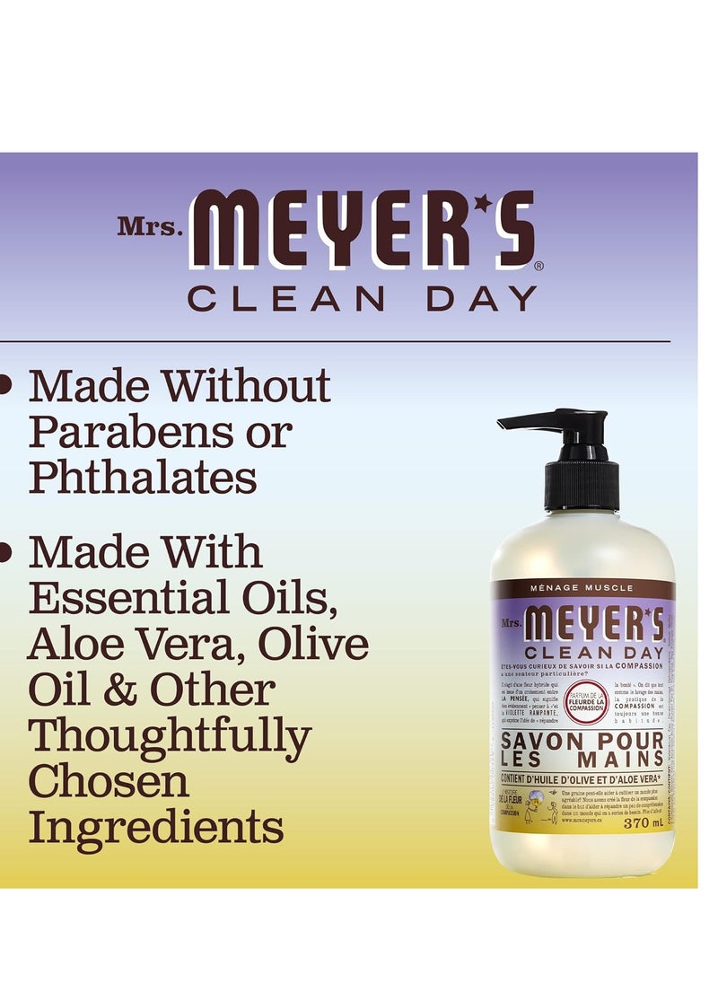 Mrs. Meyer's Clean Day - MRS. MEYER'S CLEAN DAY Hand Soap, Compassion Flower, Made with Essential Oils, 12.5 fl. Oz - Image 1