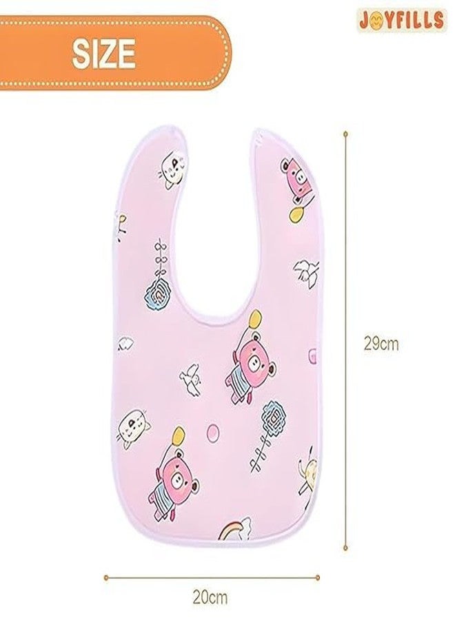 JOYFILLS Premium Waterproof Printed Feeding Bibs Apron for Toddlers |Quick Dry, Washable |Full coverage bibs| Cute Printed Meal Time Bib Set for Baby Boys & Girls. (Assorted Print, pack of 3) - Image 2