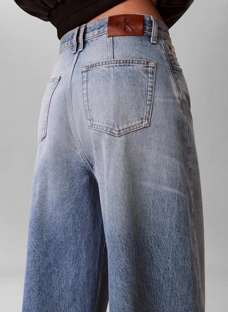 Calvin Klein Jeans  Essential Barrel Jeans for Women | Best Price UAE