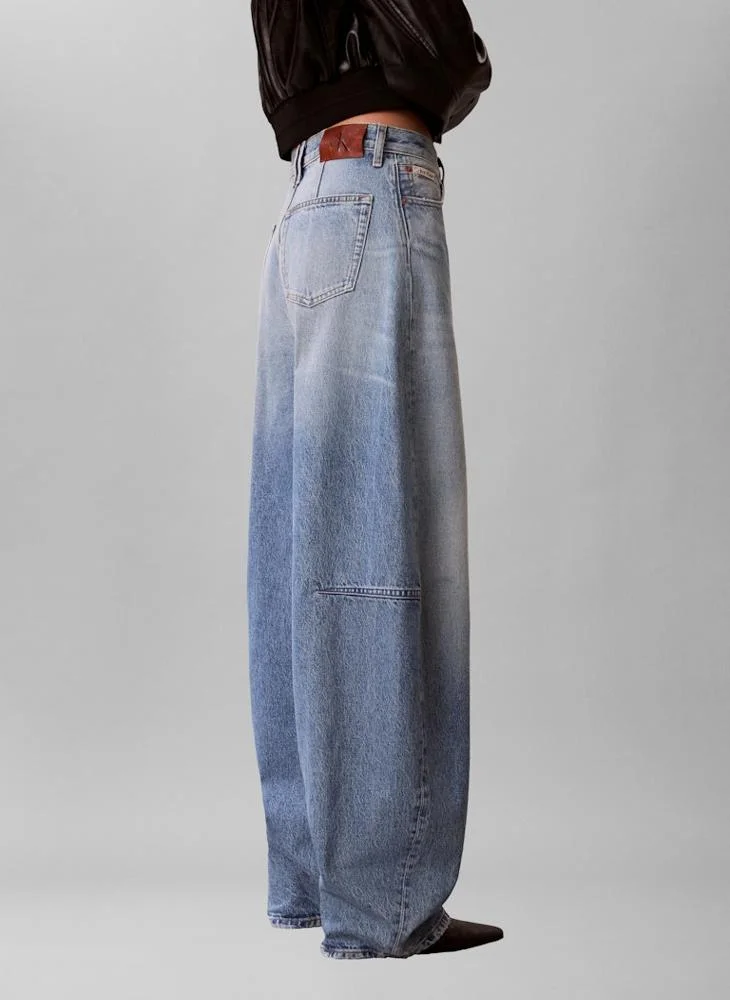 Calvin Klein Jeans  Essential Barrel Jeans for Women | Best Price UAE