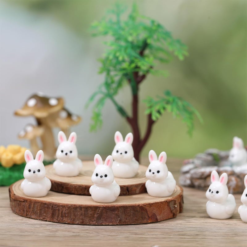 GGSTDDUP 50 Pcs Rabbit Ducks Toy Figures, Mini Rabbit Resin Ducks Bulk, Tiny Rabbits Figurine Dress up Duck Toy for Party Favors (Rabbits) - Image 5