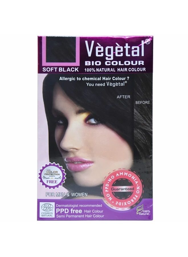 Vegetal لون بيولوجي - أسود ناعم 150 جرام. - Image 1