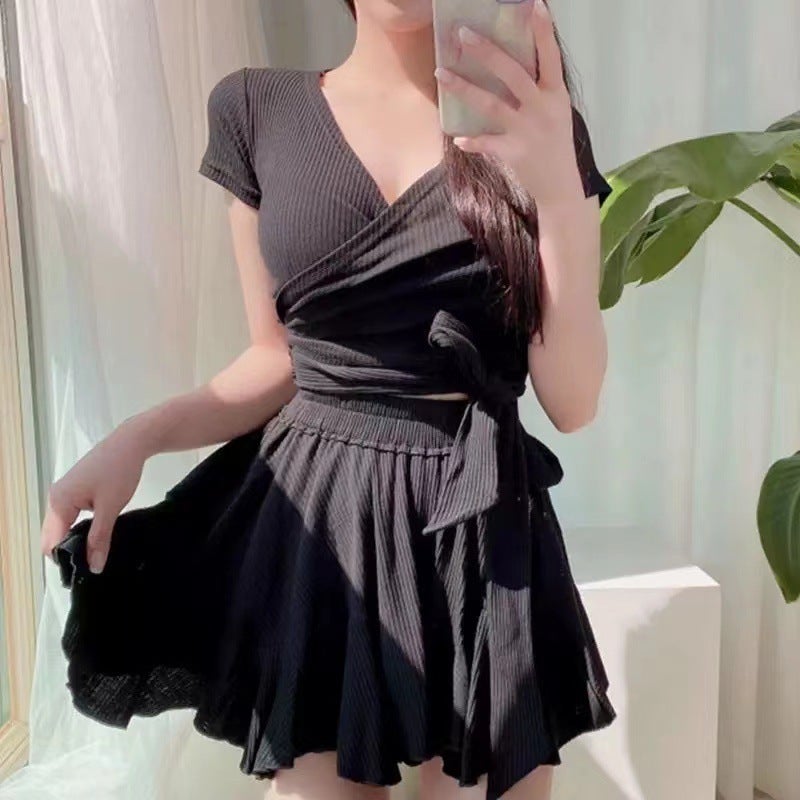 2025 Split Skirt Style Trendy High-Waisted Slimming Conservative Student 2025 - Image 1