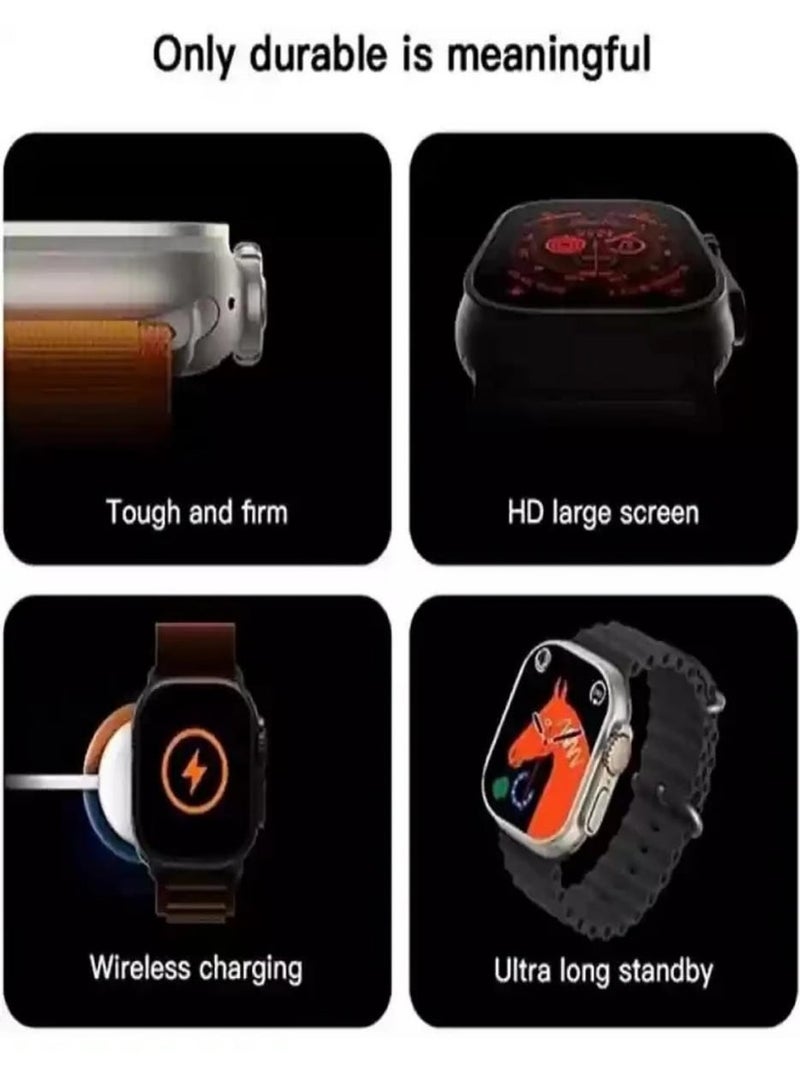 W&O X9 ULTRA 2 Series 9 Wearfit Pro SmartWatch SUPER AMOLED Screen Unlock AI Chat GPT GPS NFC Bluetooth V5 Call Wireless Charger - Image 4