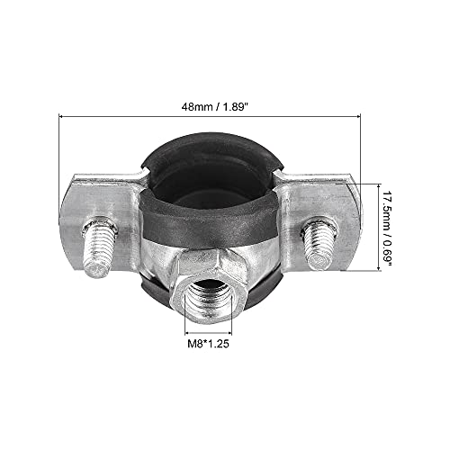uxcell Adjustable Pipe Bracket Clamp 34 20mm Wall Ceiling Mount Iron Pipe Strap Support 10pcs - Image 3