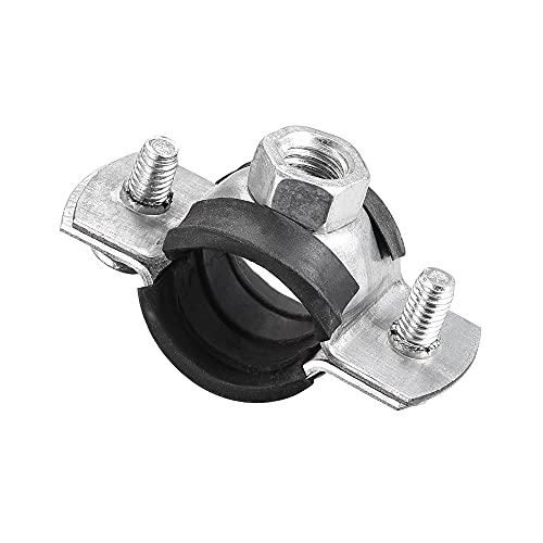 uxcell Adjustable Pipe Bracket Clamp 34 20mm Wall Ceiling Mount Iron Pipe Strap Support 10pcs - Image 1