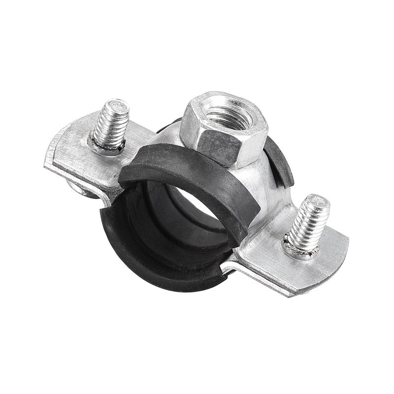 uxcell Adjustable Pipe Bracket Clamp 34 20mm Wall Ceiling Mount Iron Pipe Strap Support 10pcs - Image 2