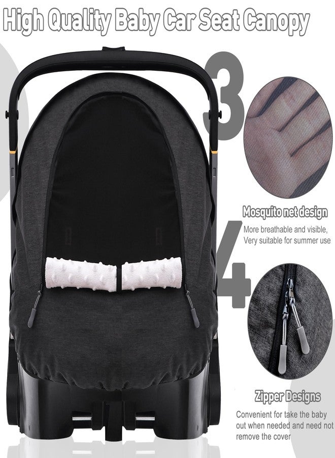beatoutou Waterproof Winter Baby Car Seat Cover Compatible with Doona Car Seat and Stroller,Windproof Car Seat Canopy for Boys & Girls, Keeps Babies Warm and Coz(Black) - Image 4