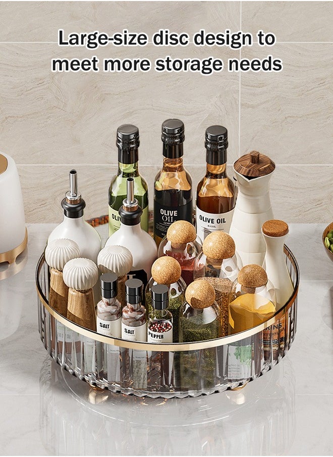 Tiokkss Kitchen racks, storage turntable, transparent color, storage and storage of condiments and seasoning bottles  - Image 4