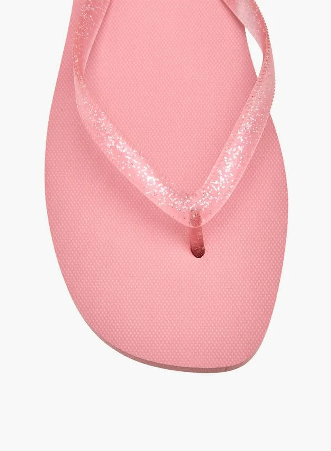 Celeste NUDE Women Glitter Print Flip Flops for Women | Best Price UAE
