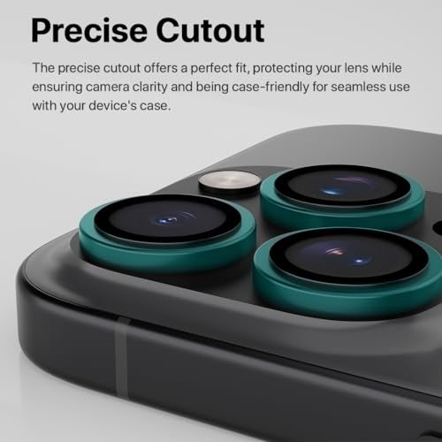 CASEGEAR Clear Pro Camera Lens Protector Compatible With iPhone 16 Pro /16 Pro Max | HD Clarity | Scratch Resistant | Complete Coverage | Easy Installation | Black - Image 5