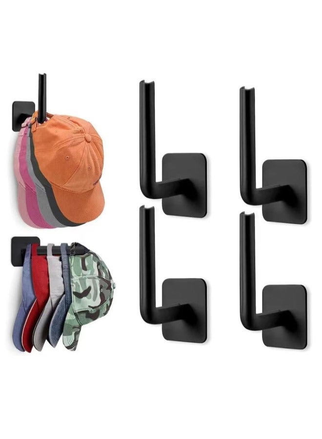 INSIJAM 4 Pack Adhesive Hooks Stainless Steel Wall Storage L Hooks Hanging Keys Hats Towels Coat Robe Sundry Hooks for Kitchen Bathroom  - Image 1