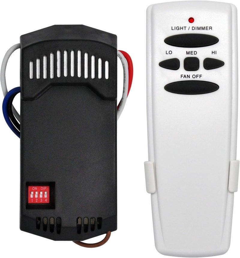 CENMING Universal Ceiling Fan Remote Control and Receiver Kit for Hampton Bay Hunter Harbor Breeze, 3-Speed Light Dimmer, Replacement for FAN28R FAN-53T L3H2010FANHD CHQ7078T UC7078T Fan-HD HD5 Kit - Image 1