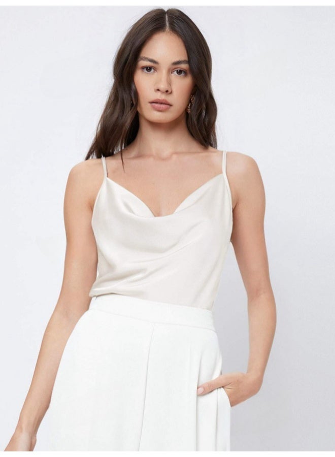 KUYING New Fashionable Stackable Collar Tank Top