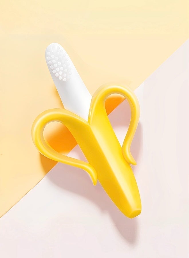 2 Pieces of Bendable Soft Silicone Aiybao Infant Training Toothbrush and Teether BPA Free Safe Chewable Teething Relief for Toddlers 6 to 24 Months with Non Slip Handle - Image 4