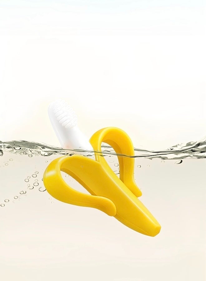 2 Pieces of Bendable Soft Silicone Aiybao Infant Training Toothbrush and Teether BPA Free Safe Chewable Teething Relief for Toddlers 6 to 24 Months with Non Slip Handle - Image 2