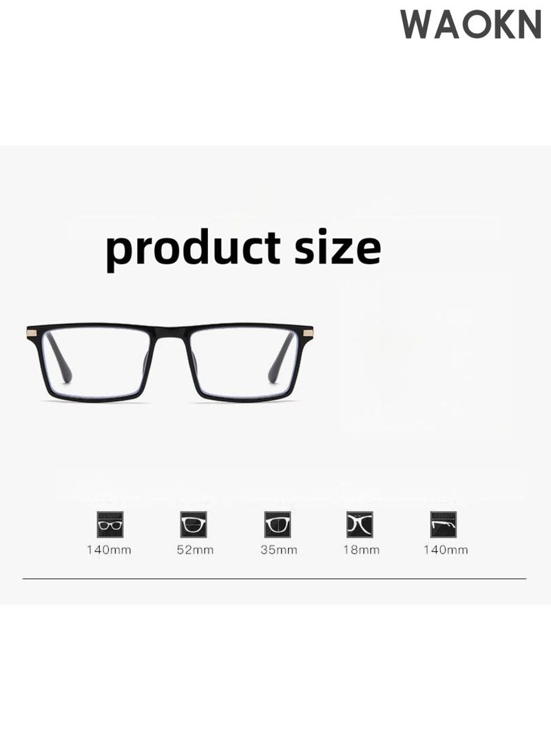 WAOKN Multi focal color change anti blue light,High definition glasses，Made of PC material, lightweight and portable, durable and wear-resistant, suitable for reading books, computers, mobile phones and other electronic products. - Image 2