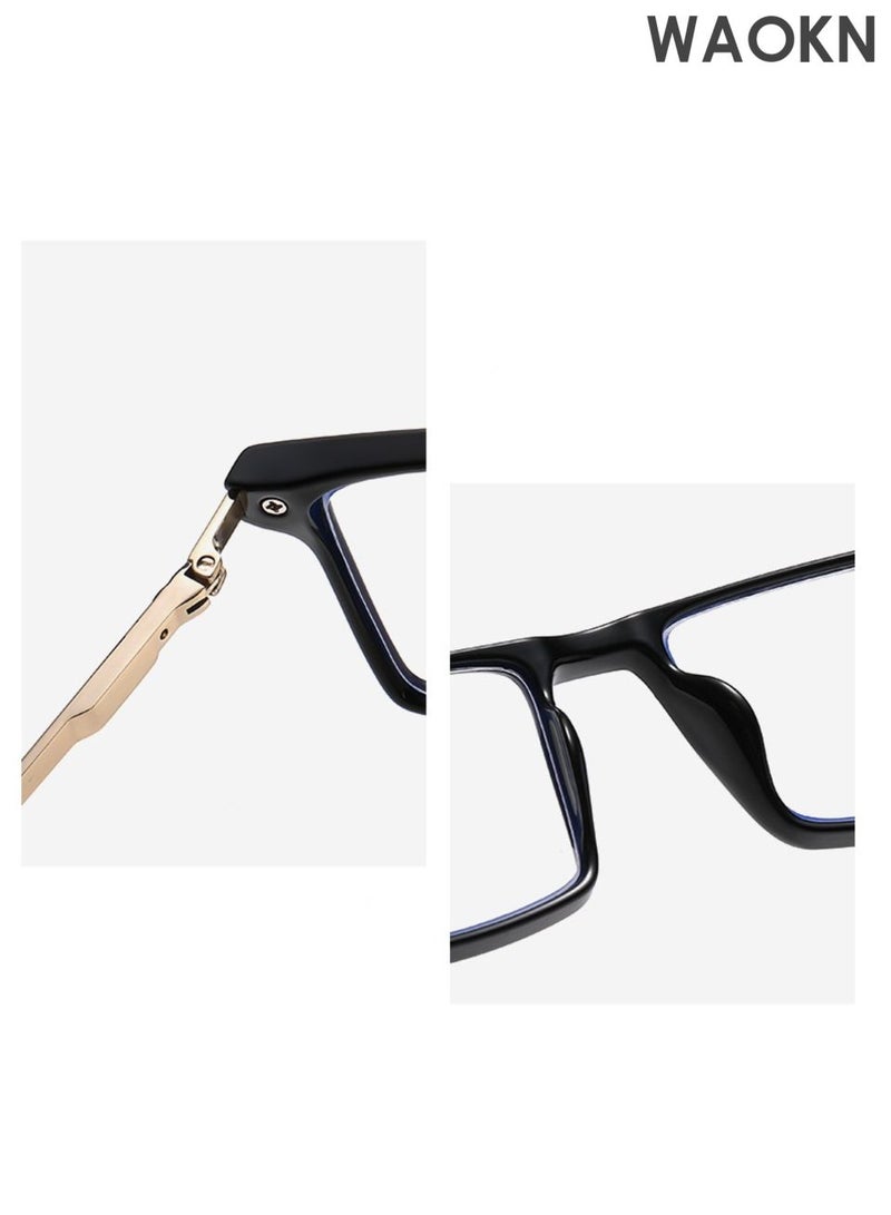 WAOKN Multi focal color change anti blue light,High definition glasses，Made of PC material, lightweight and portable, durable and wear-resistant, suitable for reading books, computers, mobile phones and other electronic products. - Image 4