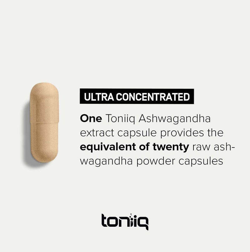 Toniiq Ashwagandha - Ultra High Potency 20:1 Extract with 10% Withanolides - Wild Harvested in India - Highly Concentrated - Third-Party Lab Tested - 90 Capsules - Image 5