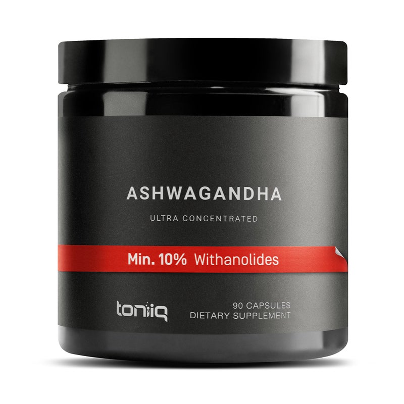 Toniiq Ashwagandha - Ultra High Potency 20:1 Extract with 10% Withanolides - Wild Harvested in India - Highly Concentrated - Third-Party Lab Tested - 90 Capsules - Image 1