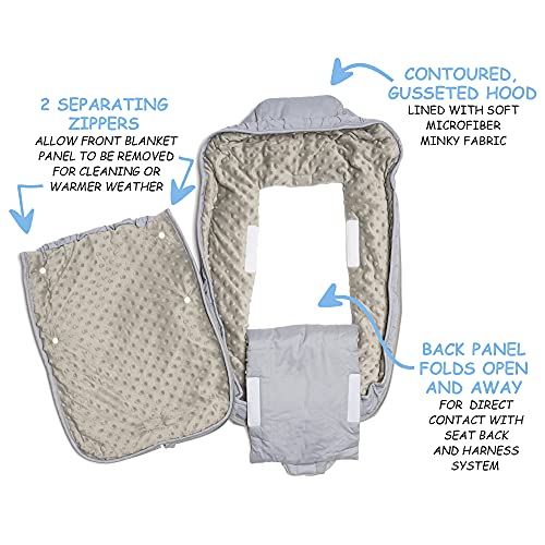 JumpOff Jo – Baby Bunting Bag - Stroller Blanket, Sleeping Bag & Sleep Sack – Baby Essentials for Newborn, Winter Car Seat Covers for Babies, Wearable Blanket – 0-12 Months - Mama Bear - Image 3