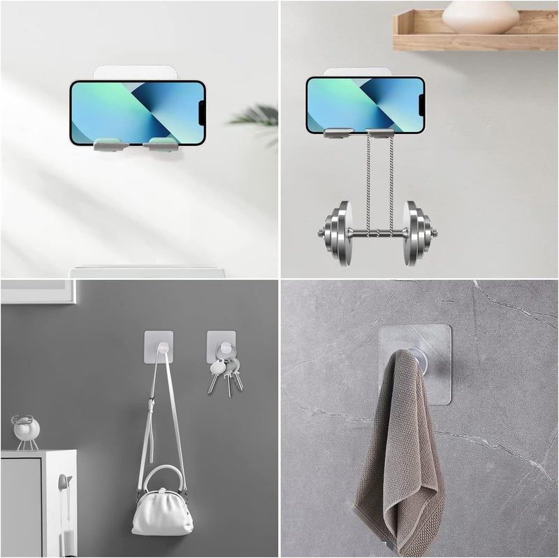 ChicAbode حامل هاتف للدش، حامل هاتف جداري مع وسادات لاصقة - Image 5