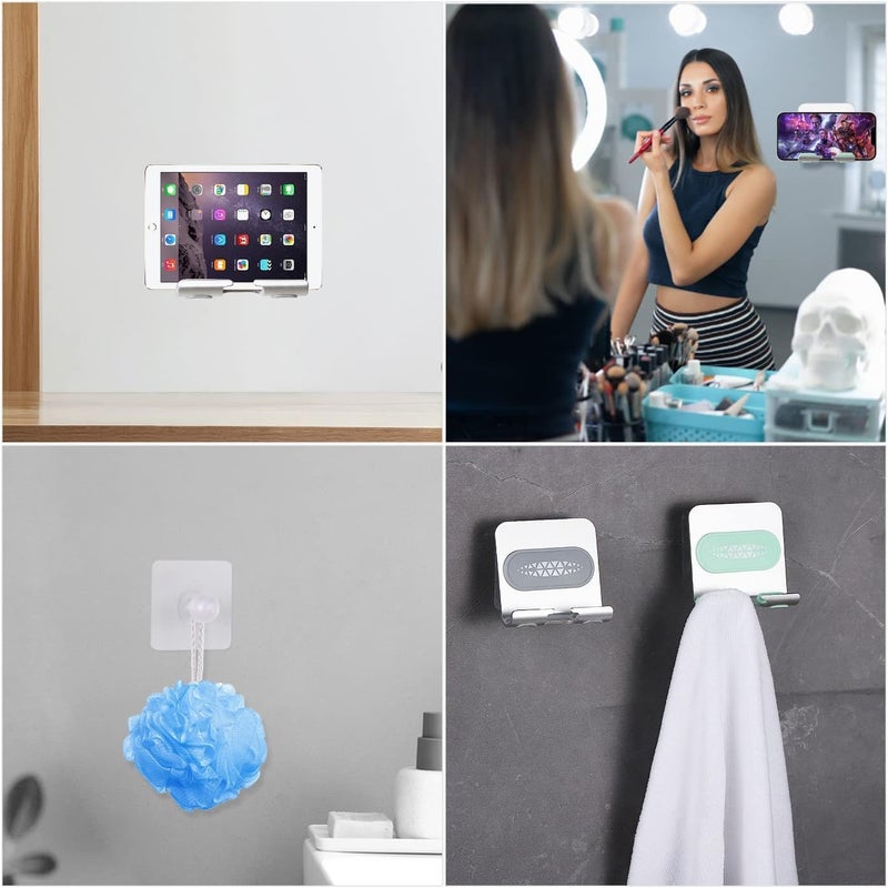 ChicAbode حامل هاتف للدش، حامل هاتف جداري مع وسادات لاصقة - Image 3
