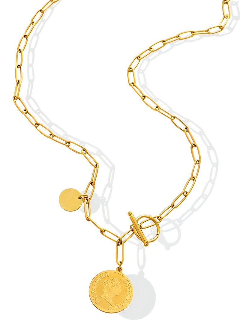 Vibez Jewelz 18K gold plated Coin Necklace - Image 1