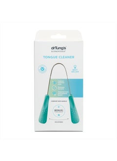 drTung's DrTung's Stainless Tongue Scraper - Tongue Cleaner for Adults, Kids, Helps Freshens Breath, Easy to Use Comfort Grip Handle, Comes with Fabric Travel Pouch - Stainless Steel Tongue Scrapers, (1 Count)  - Image 1