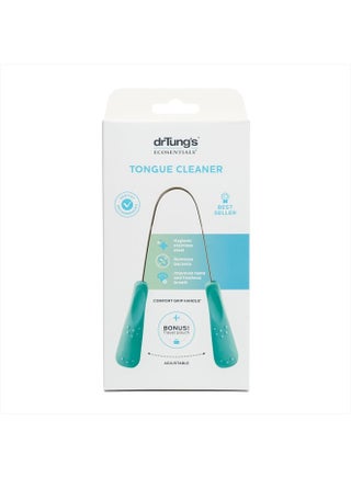 DrTung's Stainless Tongue Scraper - Tongue Cleaner for Adults, Kids, Helps Freshens Breath, Easy to Use Comfort Grip Handle, Comes with Fabric Travel Pouch - Stainless Steel Tongue Scrapers, (1 Count) - pzsku/Z4EADB2F16FD14F7B3526Z/45/_/1738845540/cc3fb101-d502-4cab-b43f-9594d41172e6