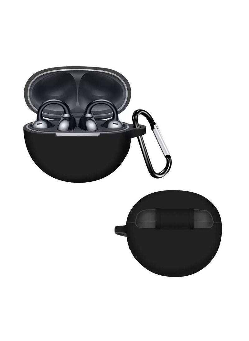 DKNG Compatible with HUAWEI FreeClip silicone earphone case, silicone soft shell waterproof drop case black  - Image 1