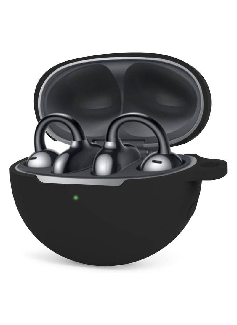 DKNG Compatible with HUAWEI FreeClip silicone earphone case, silicone soft shell waterproof drop case black  - Image 3