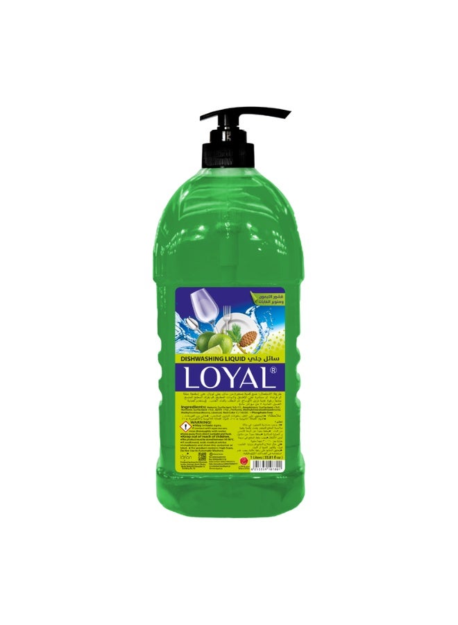 loyal سائل غسيل الصحون بنكهة الليمون وزيت الصنوبر الأخضر 1000 مل - Image 1