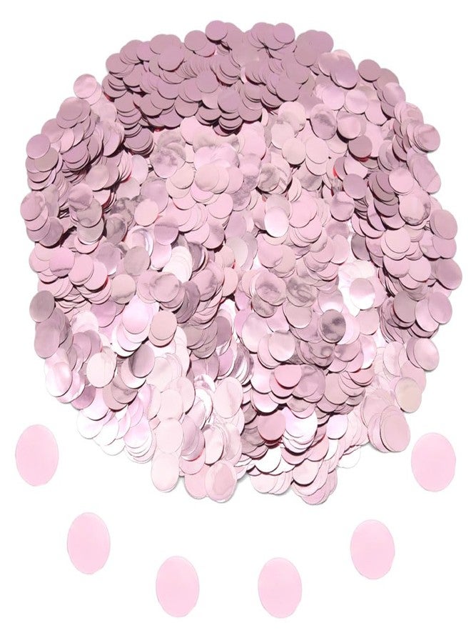 Hocansen 50g/1.76oz Metallic Glitter Foil Confetti 15mm Pink Round Confetti Glitter Table Circle Dots Confettis Throwing Sequins for Party Decorations (Pink/ZX-YX) - Image 1