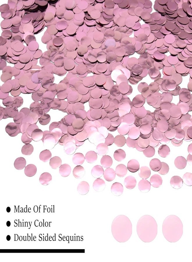 Hocansen 50g/1.76oz Metallic Glitter Foil Confetti 15mm Pink Round Confetti Glitter Table Circle Dots Confettis Throwing Sequins for Party Decorations (Pink/ZX-YX) - Image 3