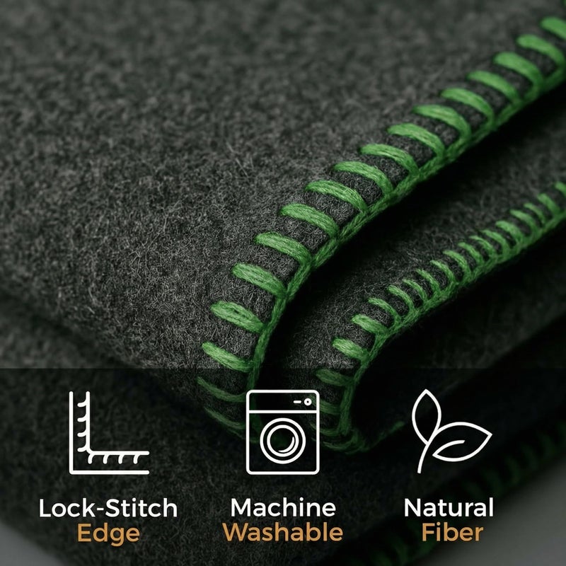 Jmr Usa Inc. Wool Camping Blanket â€“ 70% Wool Heavy-Duty Military Style Throw, Warm & Washable, Fire Retardant Cover for Emergency, Survival & Outdoor Use â€“ Perfect for Camping, Car, Home & Hiking, Grey 66x90 - Image 2