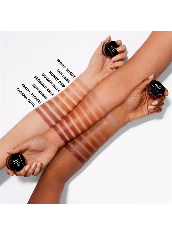 elf Putty Bronzer, Creamy & Highly Pigmented Formula, Creates a Long-Lasting Bronzed Glow, Infused with Argan Oil & Vitamin E, Tan Lines, 0.35 Oz - Image 4