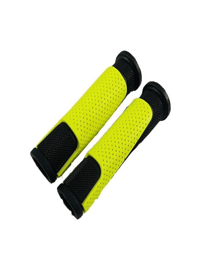 Aywal Cycle Handle Grip for 24-29 Inch Bicycle Dual Color Soft Rubber Non Toxic Anti-Slip MTB/City Bicycle Handle Grip Length 13cm Multicolor (Color As Per Availability) - Image 1