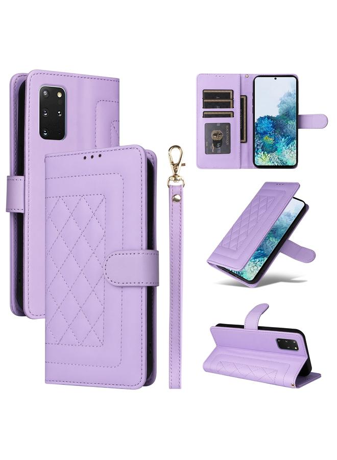 اس-توب جراب لهاتف Samsung Galaxy S20+ جراب هاتف جلدي شبكي ماسي قابل للطي - Image 1