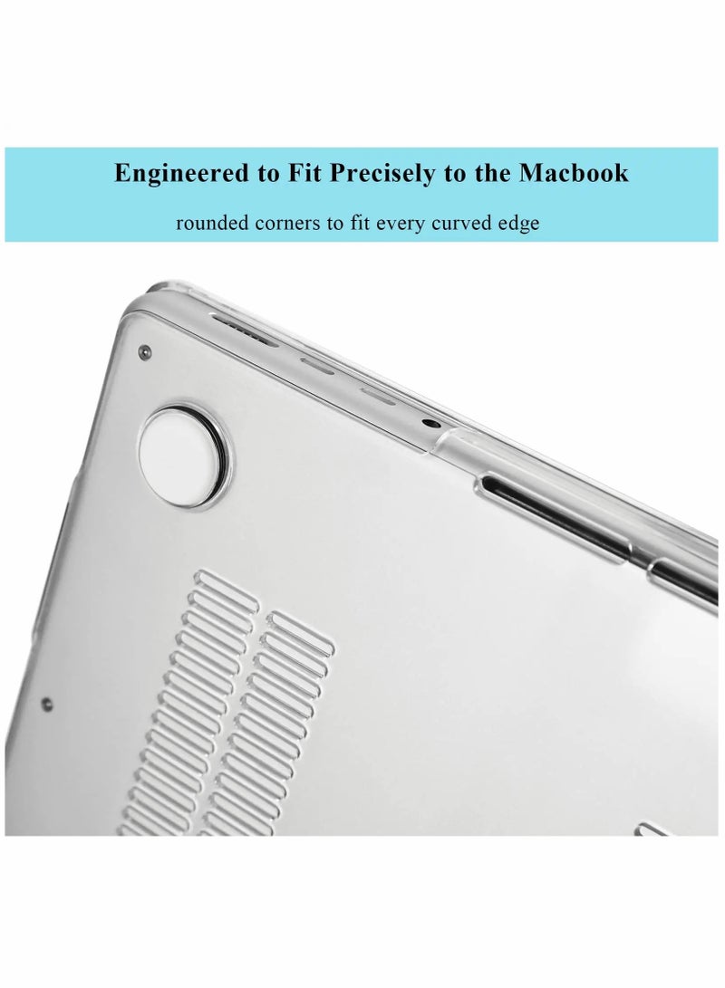 Hard Case Clear Compatible for Newest MacBook Pro 16 Inch Case Release 2022 2021 Model M1 Pro M1 Max A2485 with Keyboard Cover, Screen Protector - Crystal Clear - Image 3