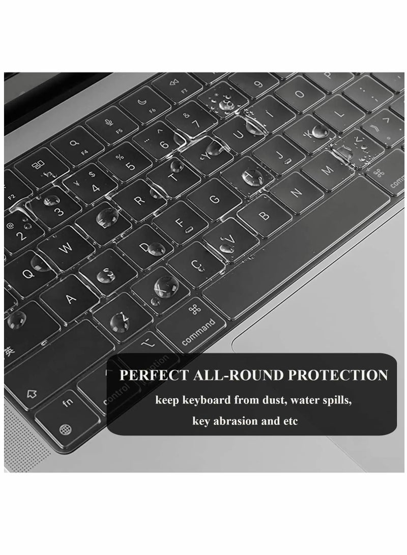 Hard Case Clear Compatible for Newest MacBook Pro 16 Inch Case Release 2022 2021 Model M1 Pro M1 Max A2485 with Keyboard Cover, Screen Protector - Crystal Clear - Image 5