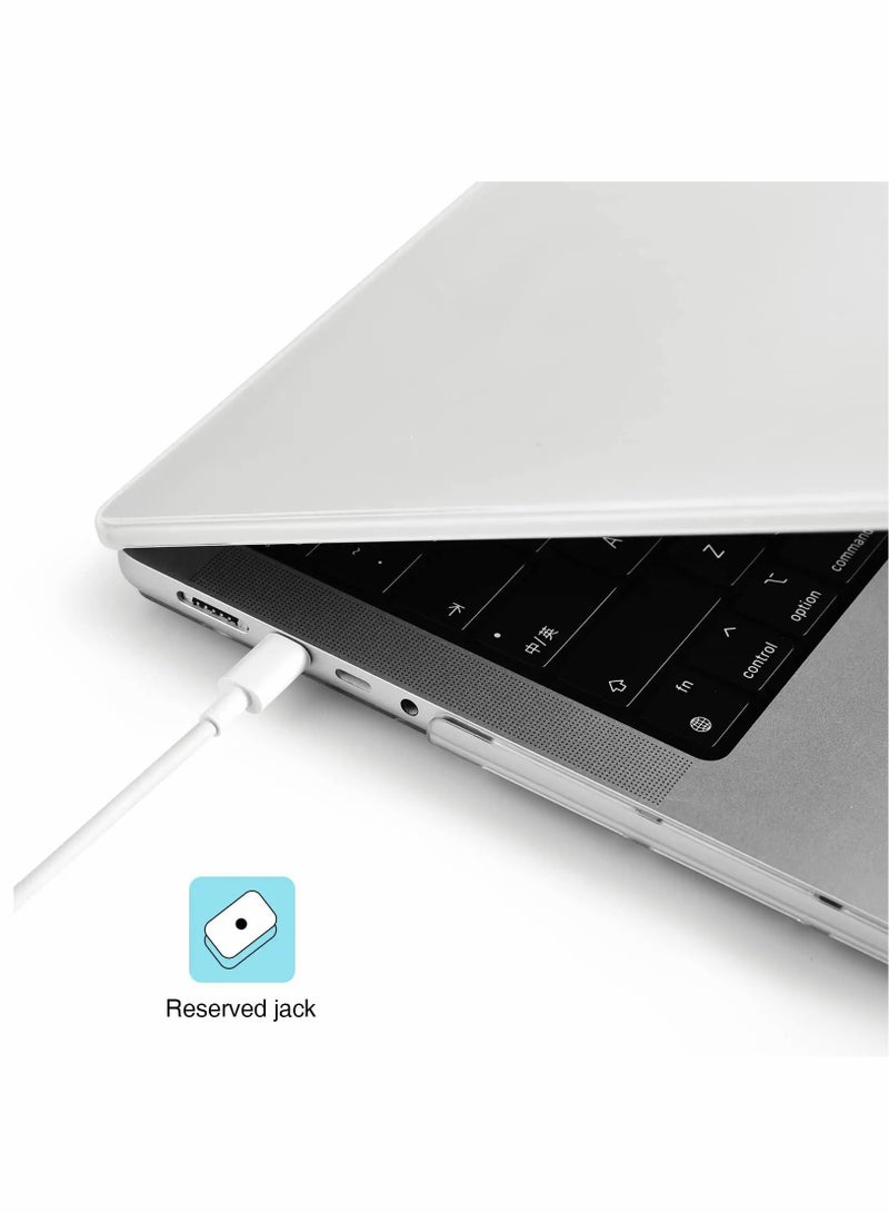 Hard Case Clear Compatible for Newest MacBook Pro 16 Inch Case Release 2022 2021 Model M1 Pro M1 Max A2485 with Keyboard Cover, Screen Protector - Crystal Clear - Image 2