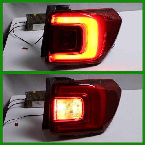Lochnchn Tail Lights Compatible with GMC Acadia 2017 2018 2019 Rear Taillights Led Brake Light with Bulb Right Passenger Side Tail Lamp Replace GM2805126 84709442 - Image 3