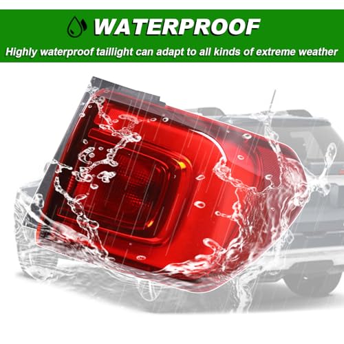 Lochnchn Tail Lights Compatible with GMC Acadia 2017 2018 2019 Rear Taillights Led Brake Light with Bulb Right Passenger Side Tail Lamp Replace GM2805126 84709442 - Image 5