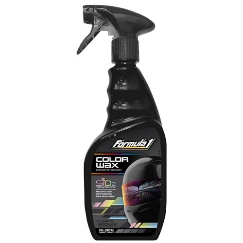 Formula 1 Color Wax Spray for Black Cars, Gives Ceramic Water Beading Protection and Ultimate Shiny Finish, Fills Minor Scratches with Color-Match Pigment, 23 oz - Image 1