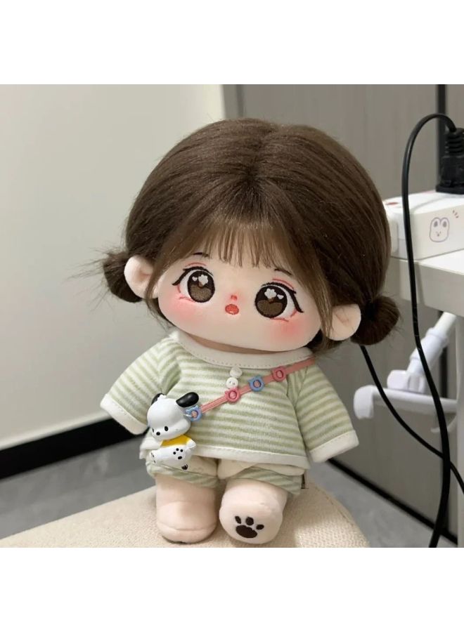 Cotton Doll Difficult To Coax 20cm Skeleton Dress Plush Doll Naked Doll For Girls Gift Cute Doll-Specifications:Boneless (comes With Dressing Tools + 1 Random Skirt + Blush)-Color:Yunxi (naked Baby) Send Birth Certificate